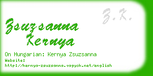 zsuzsanna kernya business card